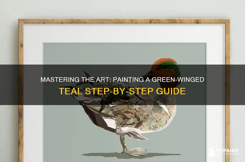 how to paint a green winged teal