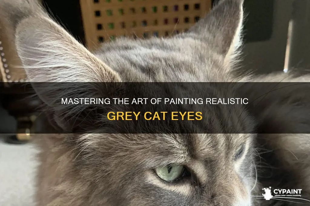 how to paint a grey cat eyes
