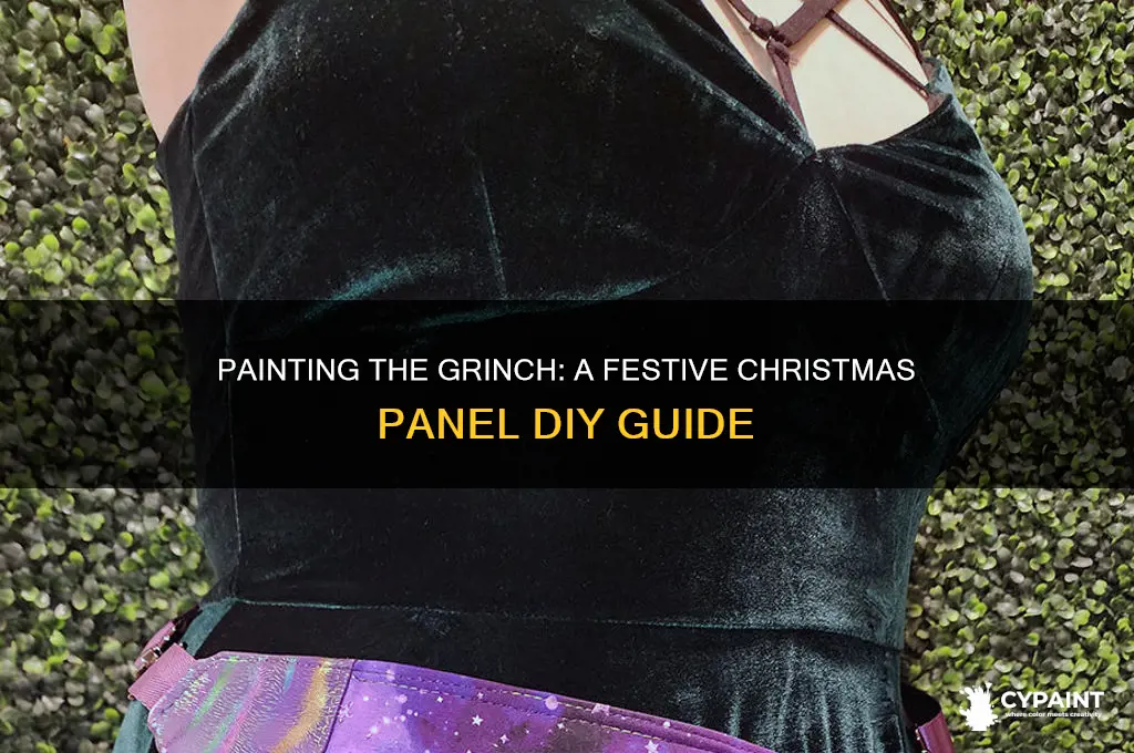 how to paint a grinch christmas panel