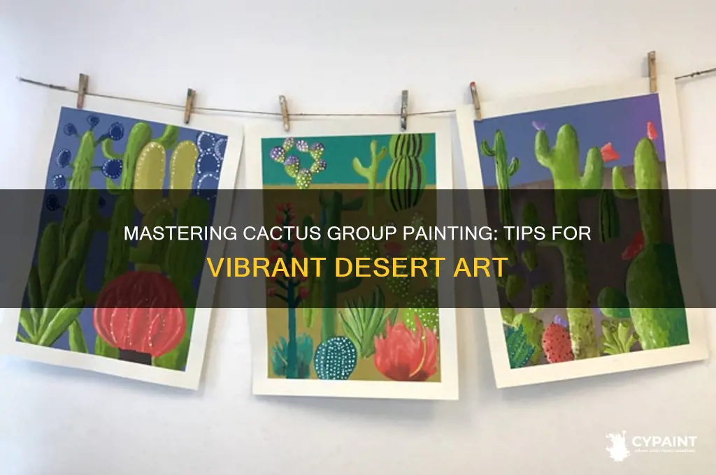 how to paint a group of cacti