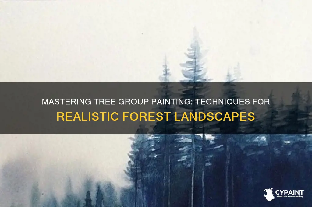 how to paint a group of trees