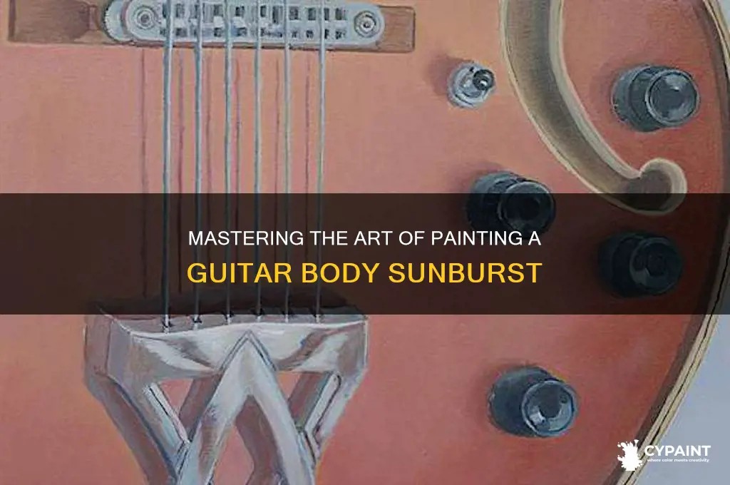 how to paint a guitar body sunburst
