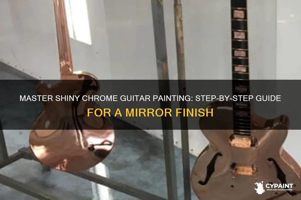 how to paint a guitar shiny chrome