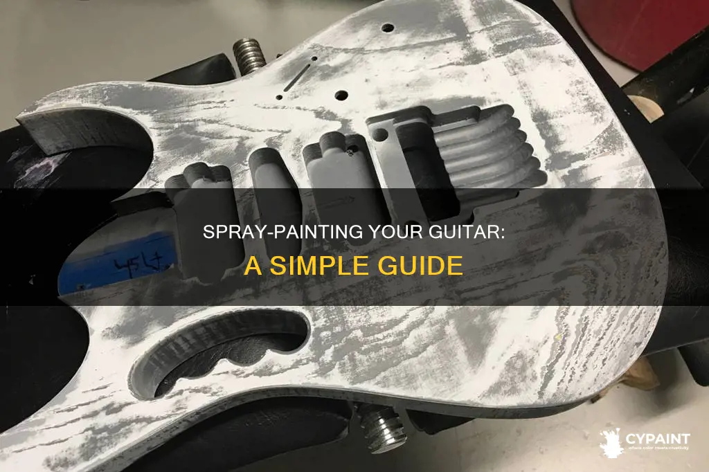 how to paint a guitar with a paint can