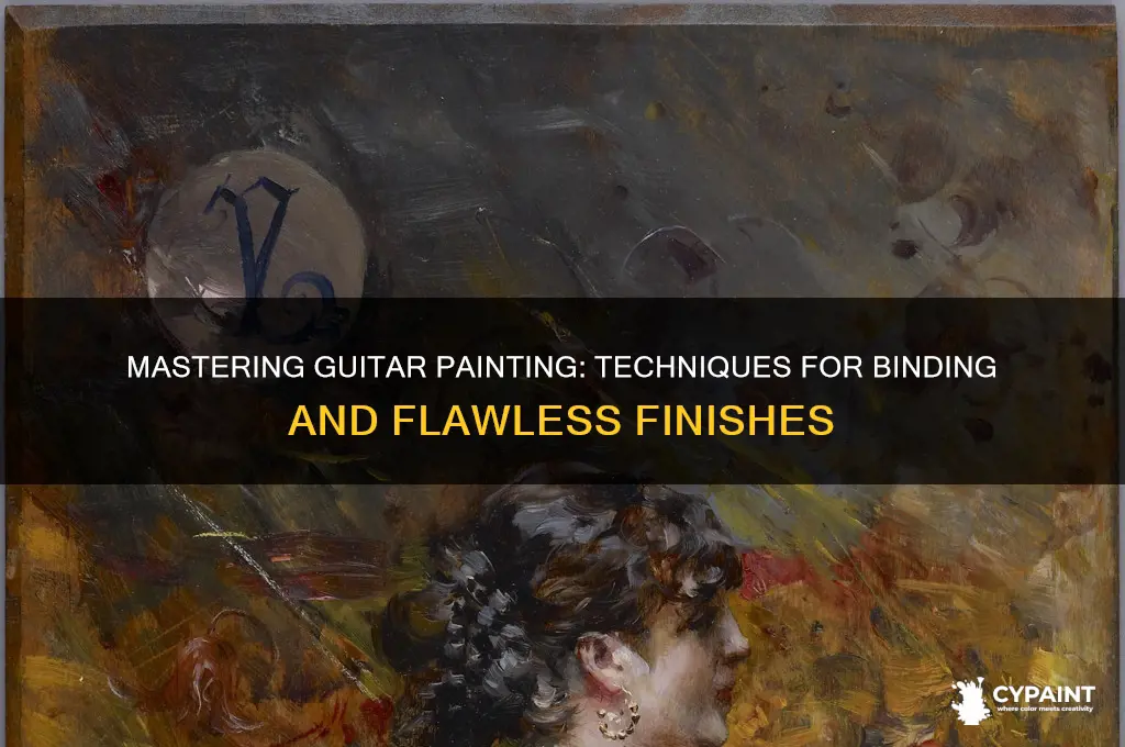 how to paint a guitar with binding