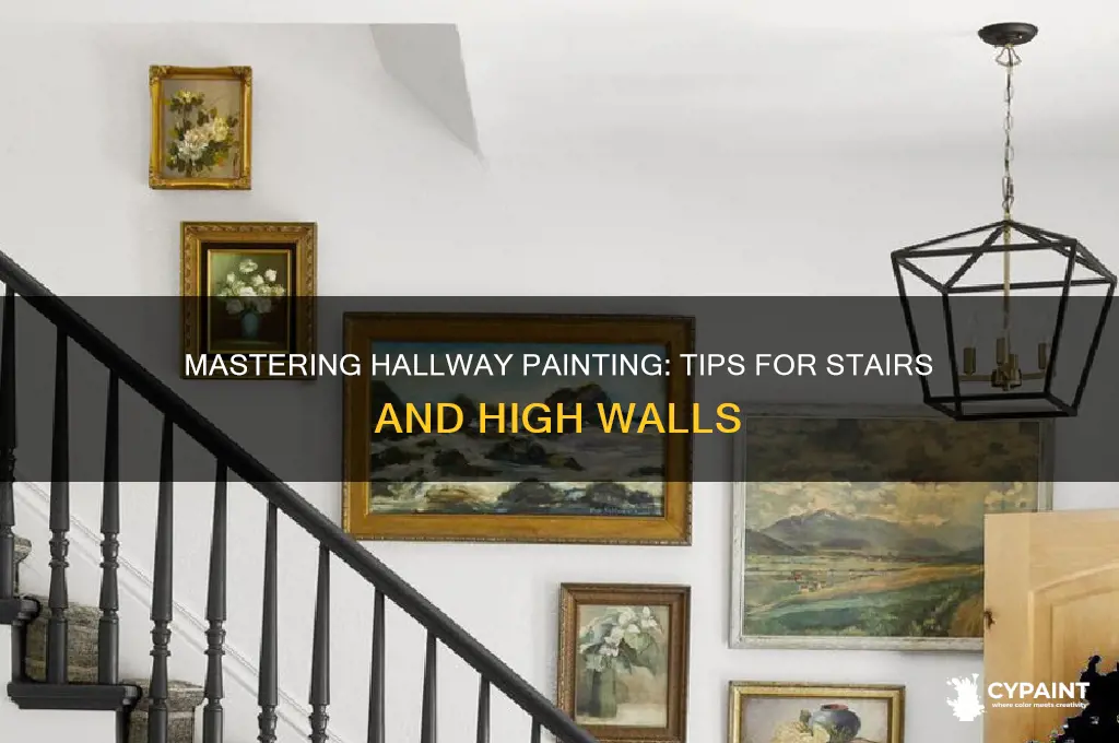 how to paint a hallway with stairs
