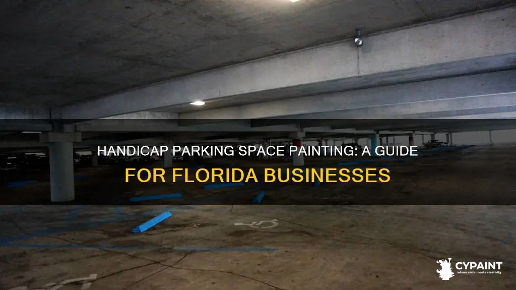 how to paint a handicap parking space in florida