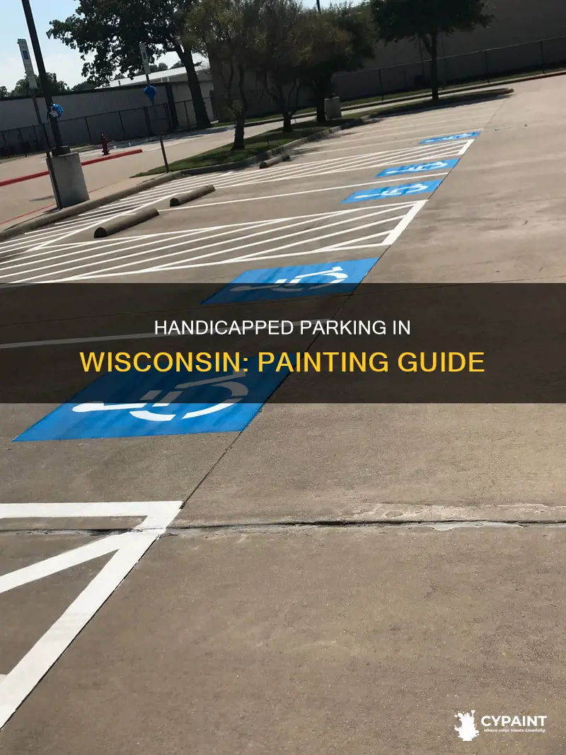 how to paint a handicapped parking place in wisconsin