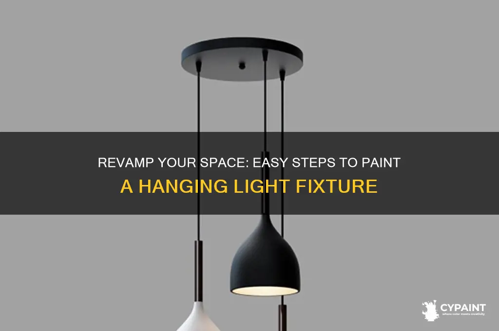 how to paint a hanging light fixture