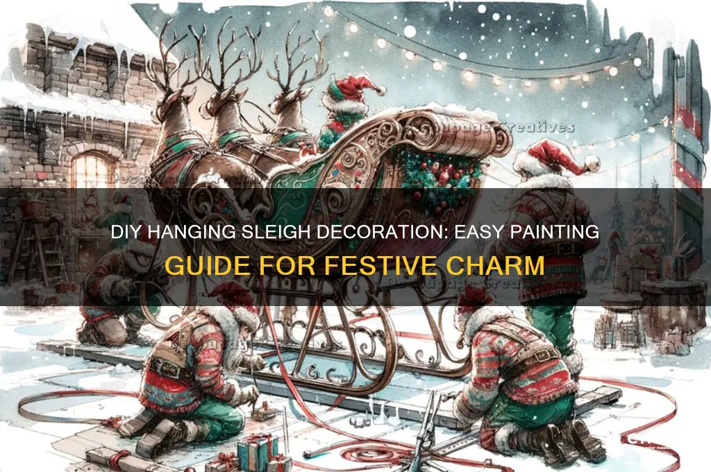 how to paint a hanging sleigh decoration