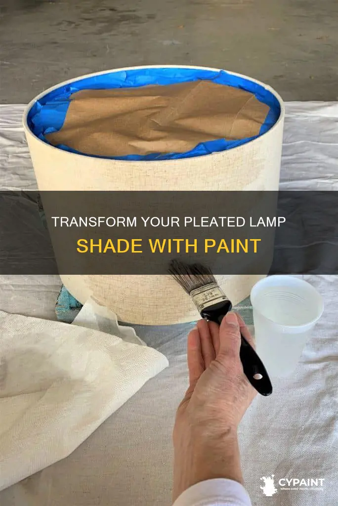 how to paint a hard shelled pleated lamp shade