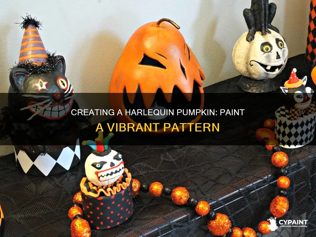 how to paint a harlequin pattern on a pumpkin