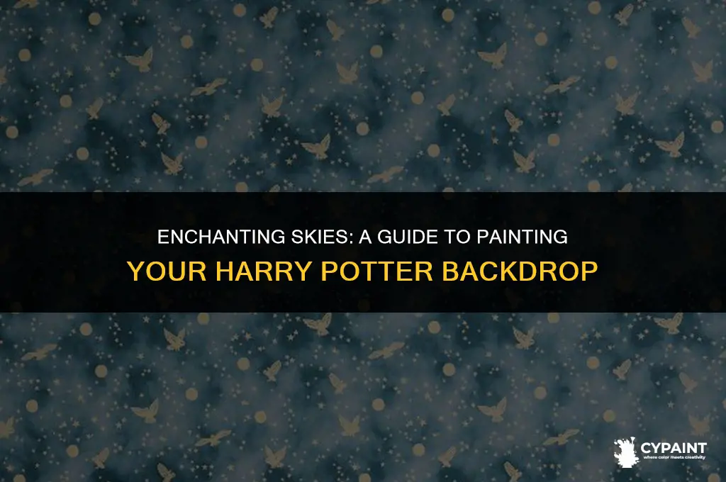 how to paint a harry potter backdrop of the sky