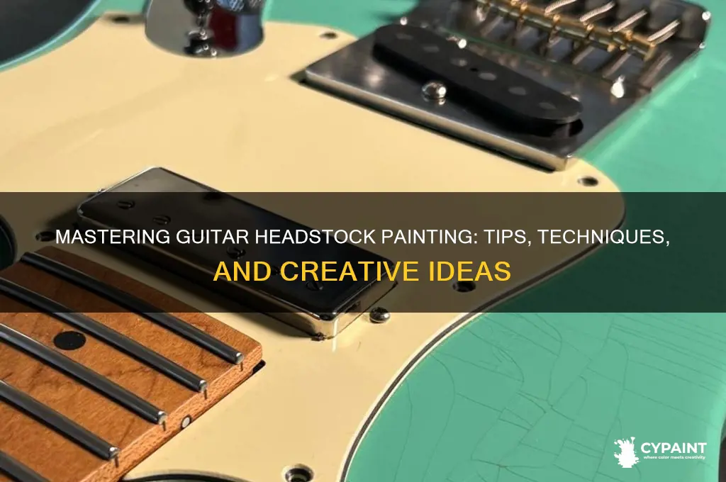 how to paint a headstock on a guitar