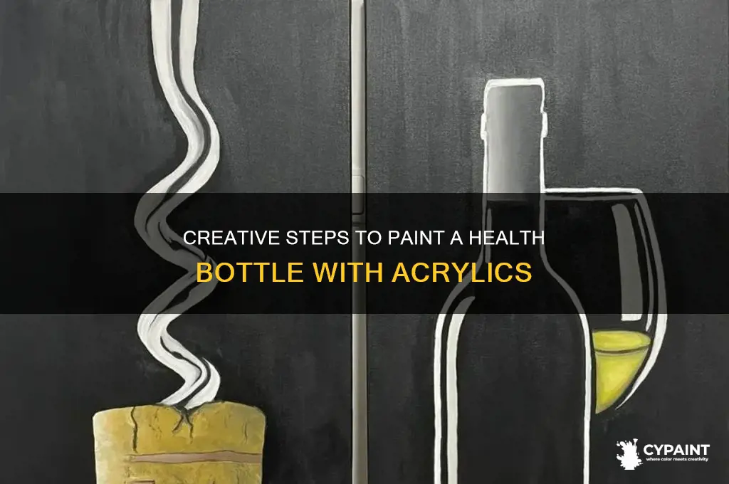 how to paint a health bottle akrylic