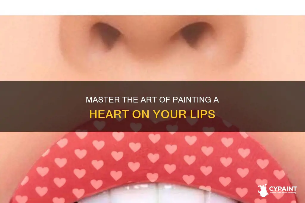 how to paint a heart on your lips