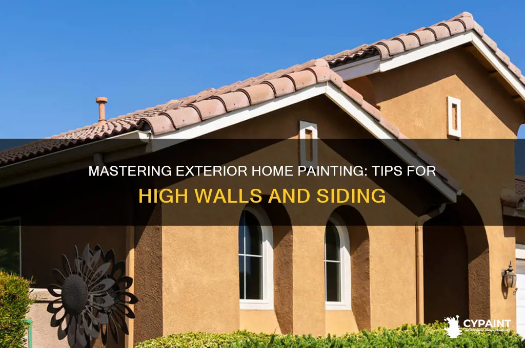 how to paint a high outside home