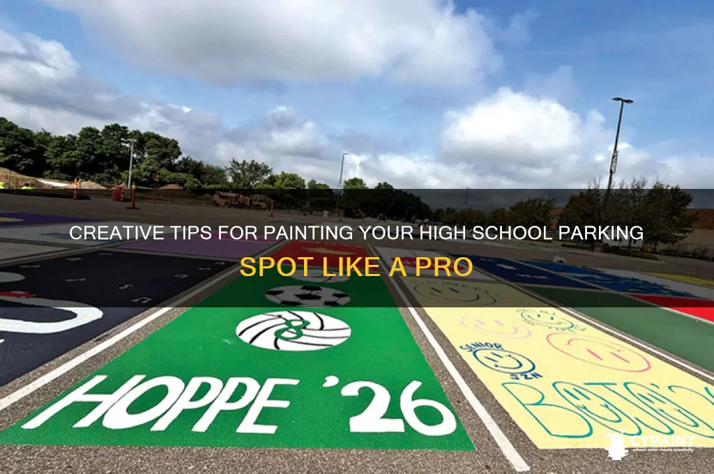 how to paint a high school parking spot