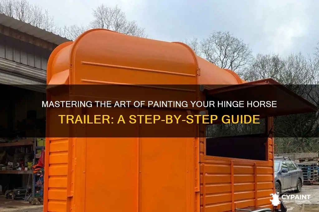 how to paint a hinge horse trailer
