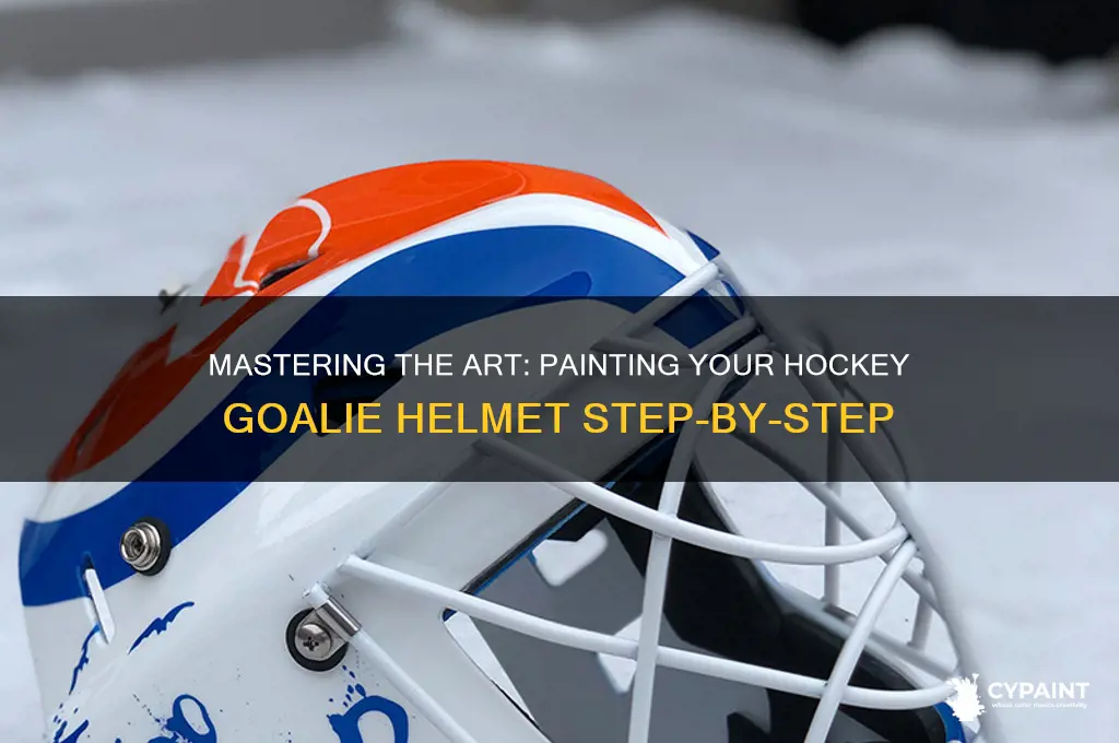 how to paint a hockey goalie helmet