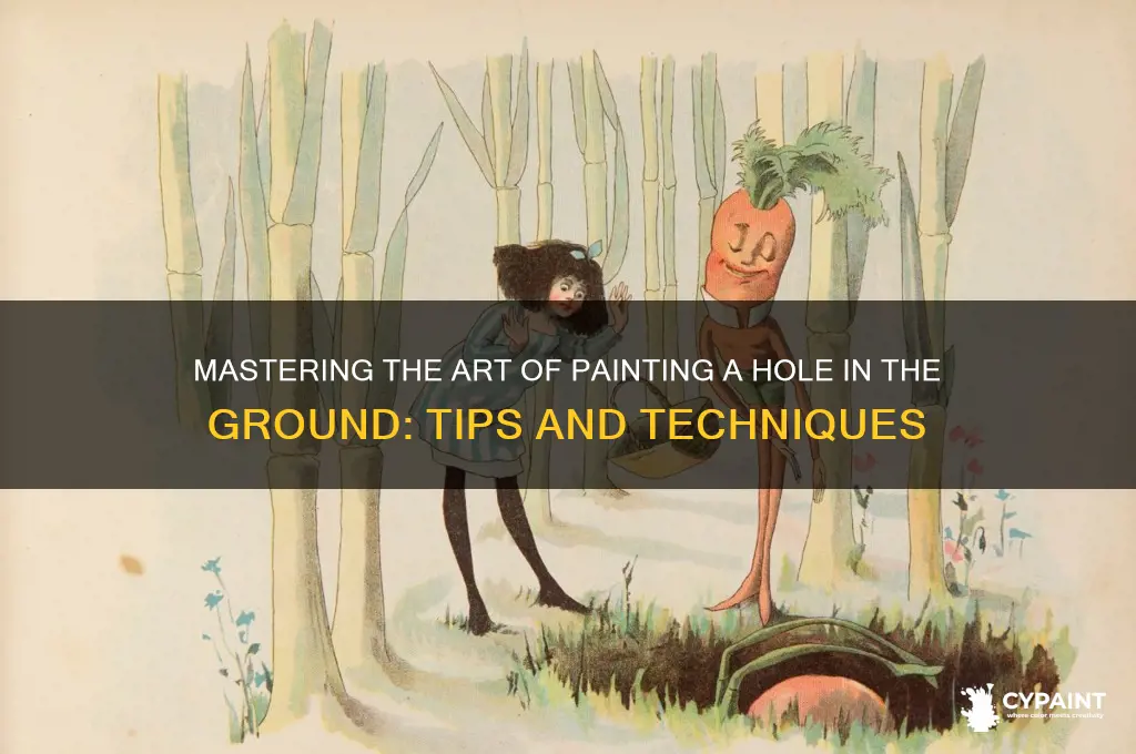 how to paint a hole in the ground