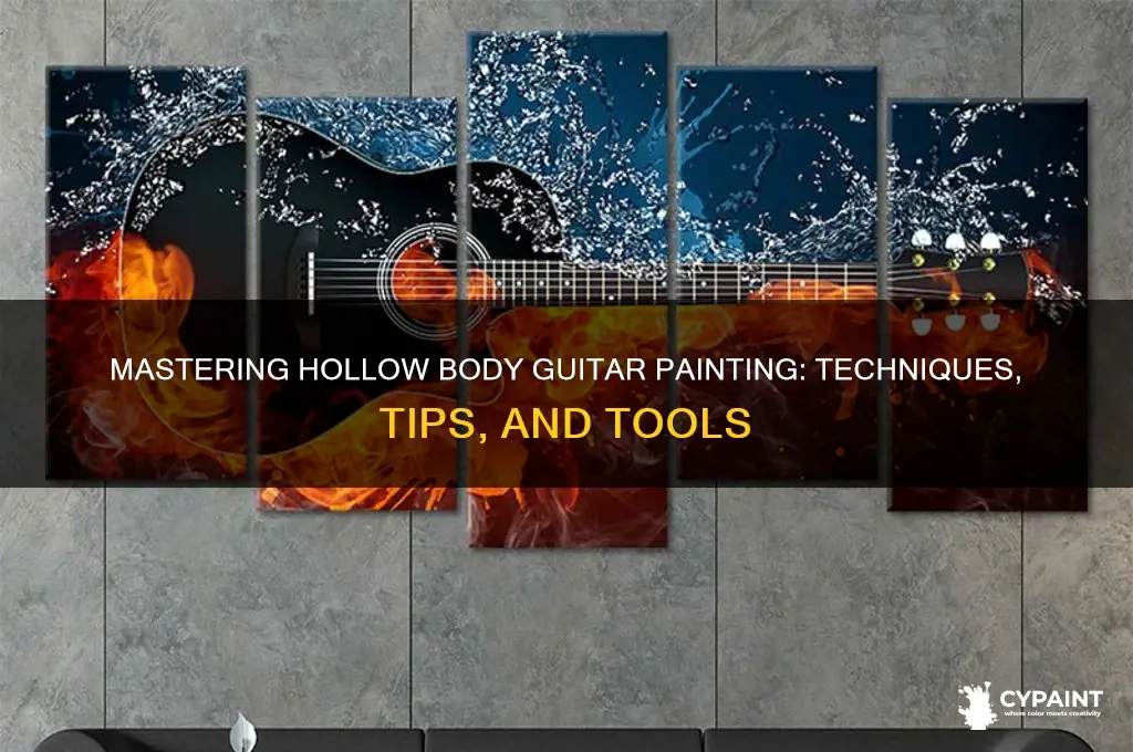how to paint a hollow body guitar