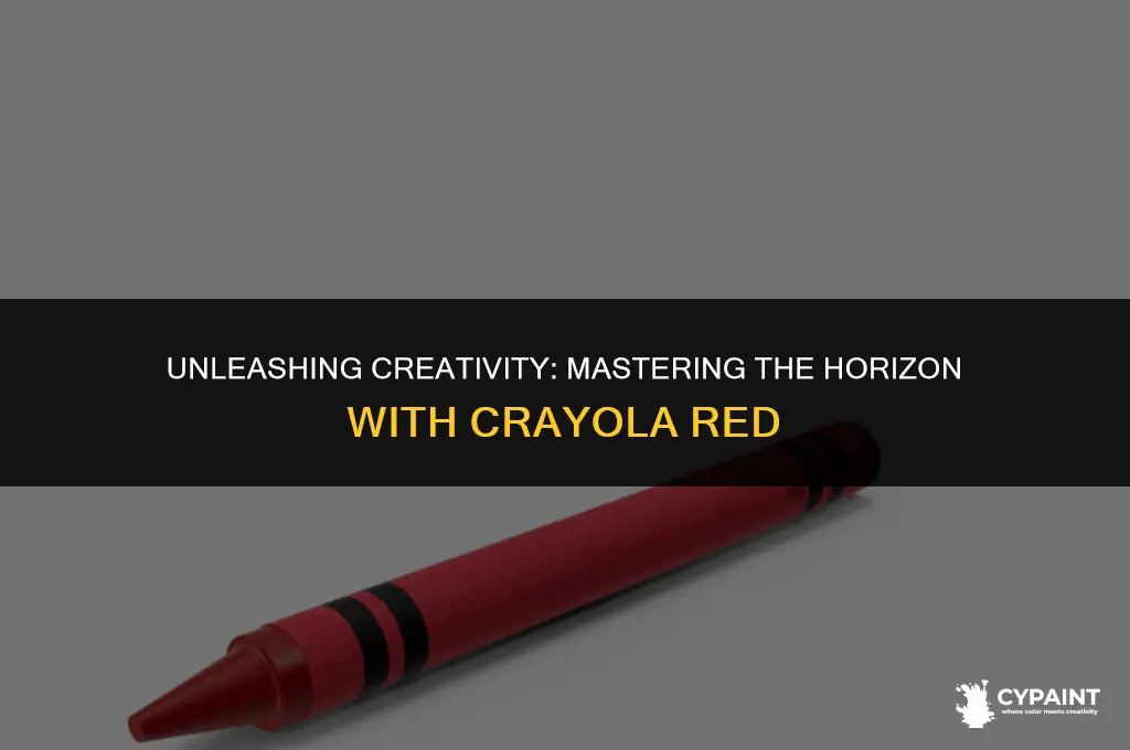 how to paint a horizon with only crayola red paint