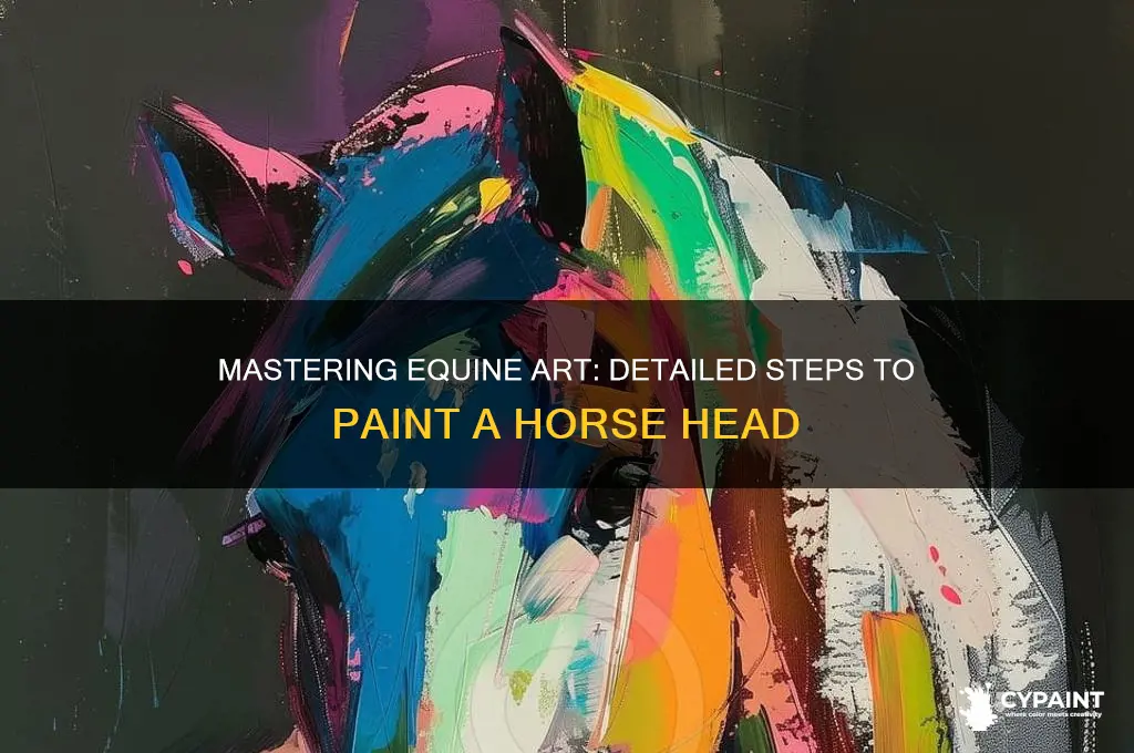 how to paint a horse head in detail