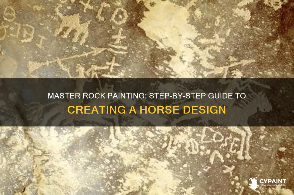 how to paint a horse on a rock