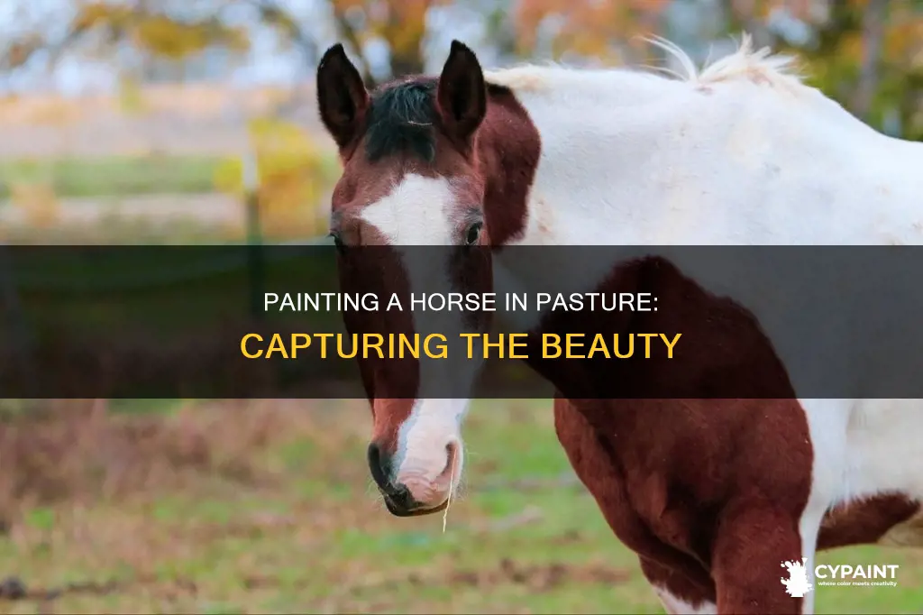 how to paint a horse standing in a pasture