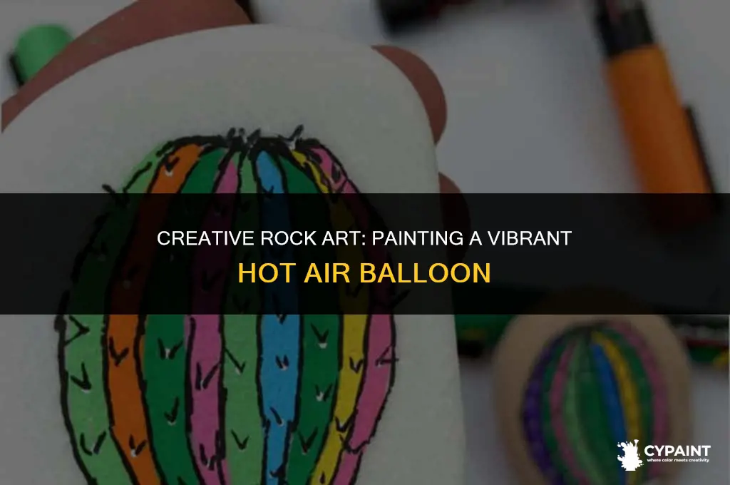 how to paint a hot air balloon on a rock