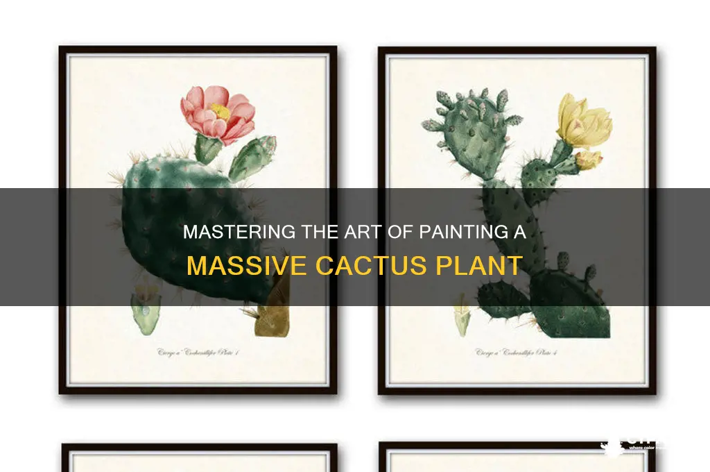 how to paint a huge cactus plant