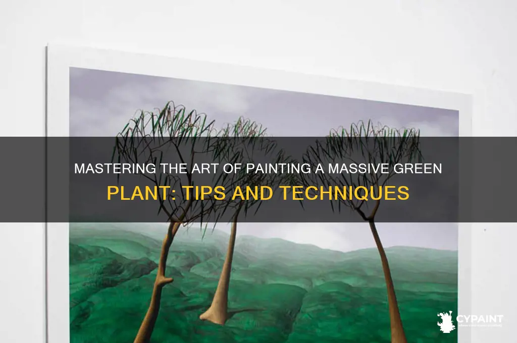 how to paint a huge green plant