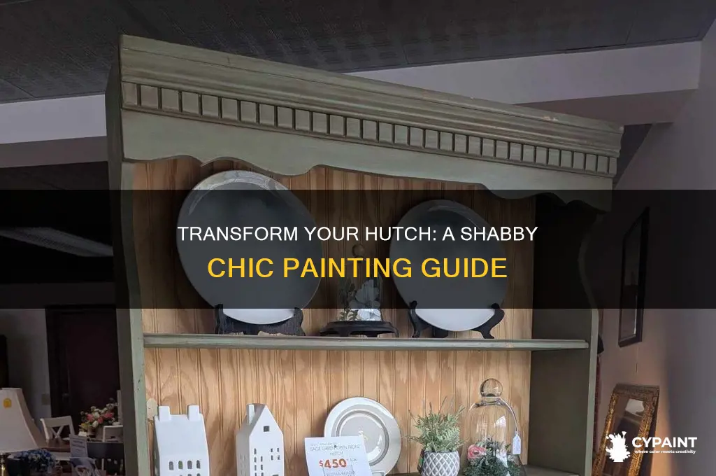 how to paint a hutch shabby chic