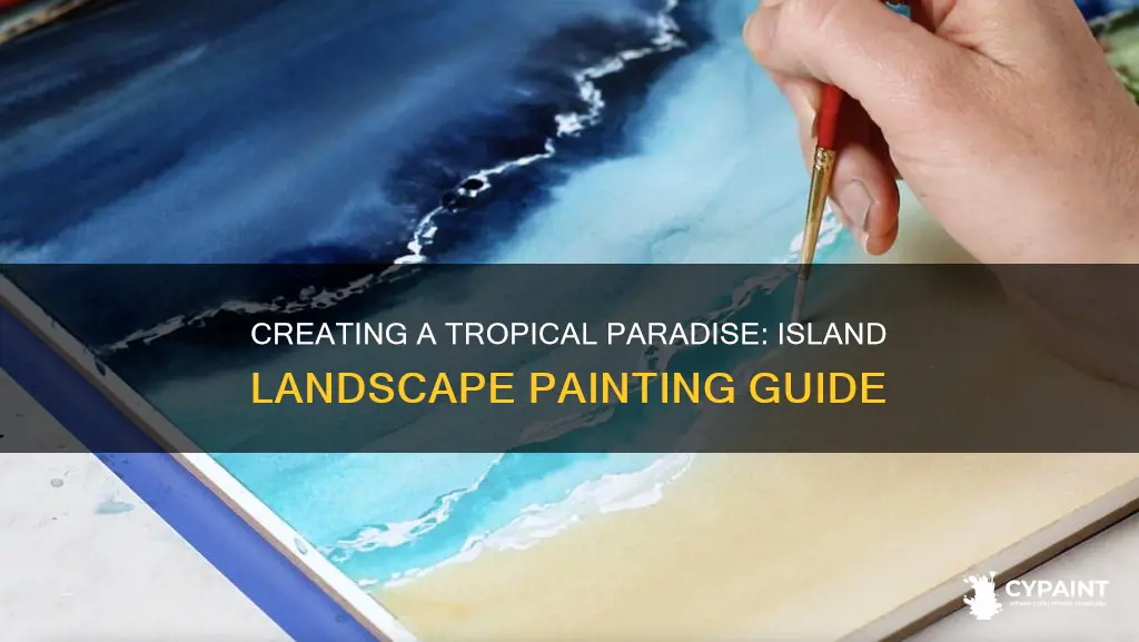 how to paint a island landscape step by step