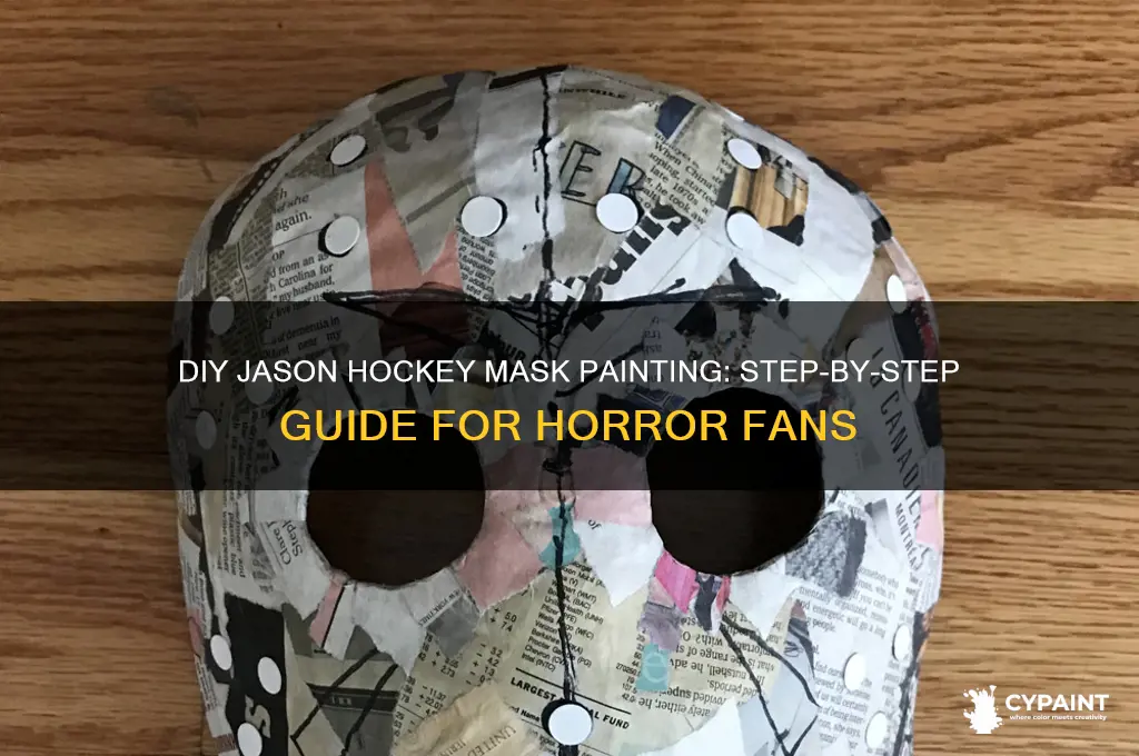how to paint a jason hockey mask