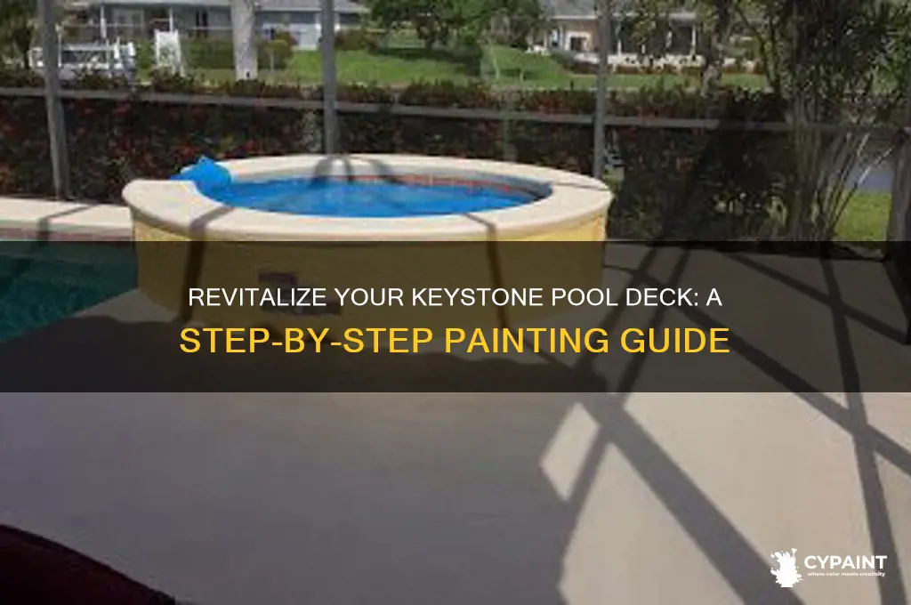 how to paint a keystone pool deck