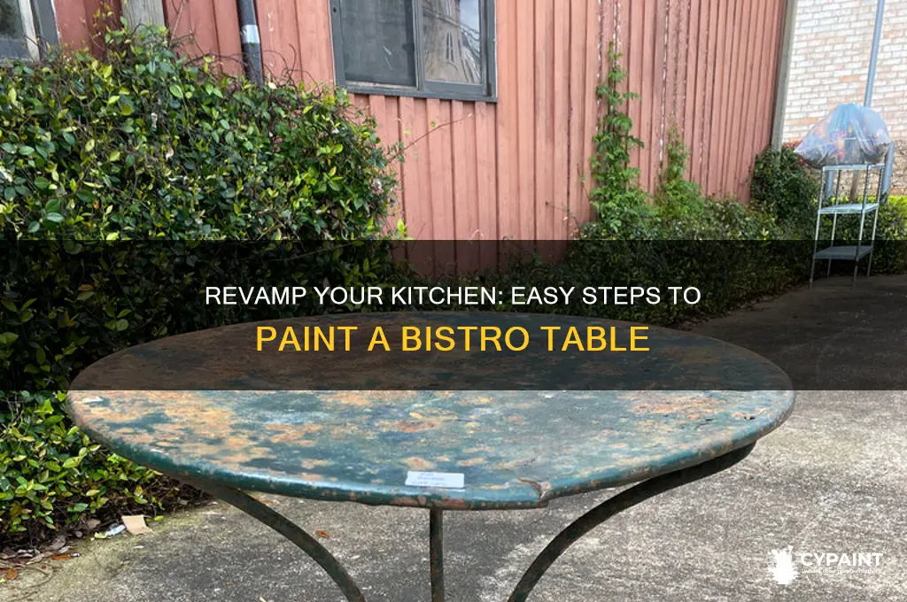 how to paint a kitchen bistro table