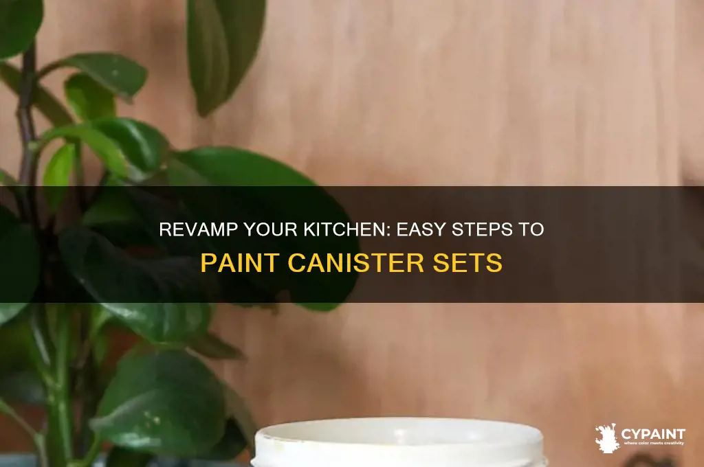 how to paint a kitchen canister set