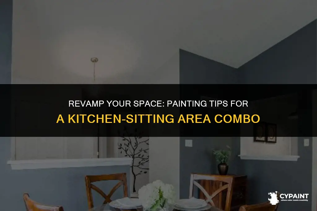 how to paint a kitchen connected to a sitting area