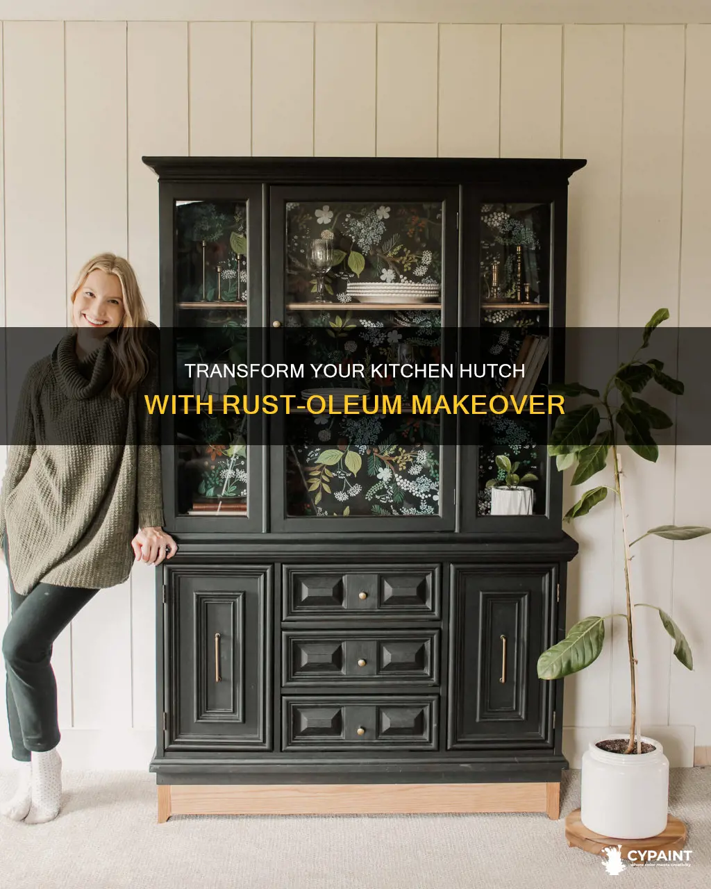 how to paint a kitchen hutch with rustoleum transformations