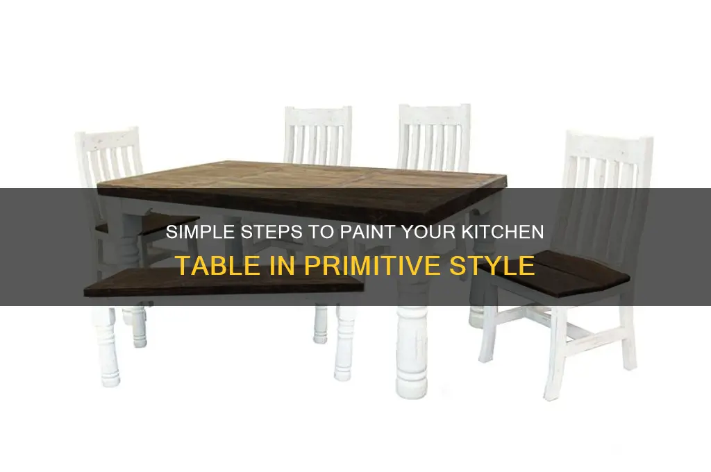 how to paint a kitchen table primitive