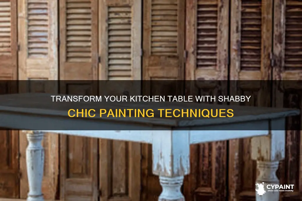 how to paint a kitchen table shabby chic