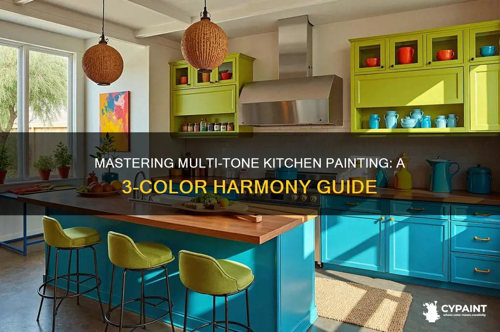 how to paint a kitchen with 3 tones