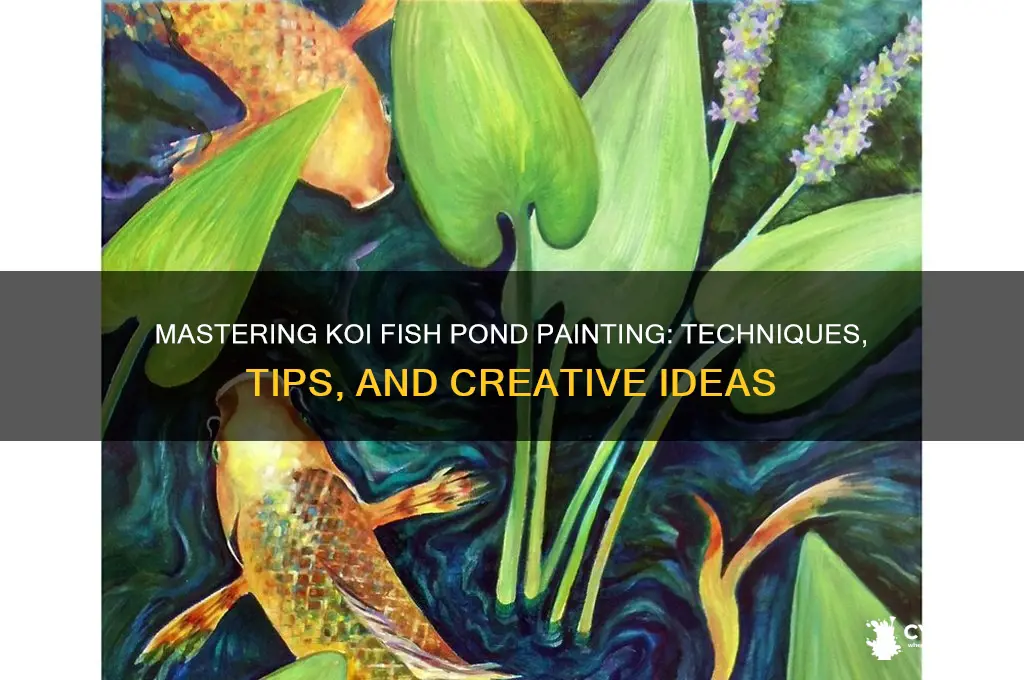 how to paint a koi fish pond