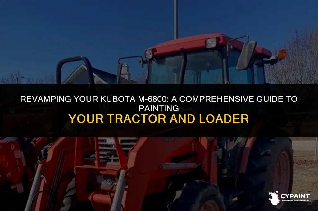 how to paint a kubota m-6800 tractor and loader