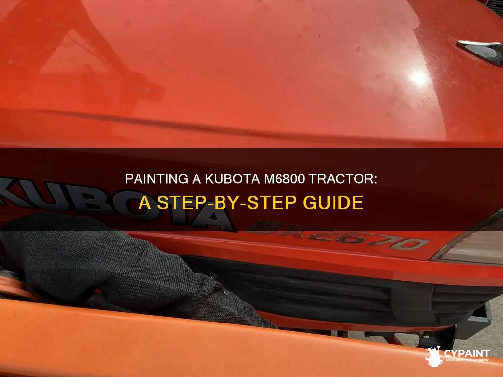 how to paint a kubota m6800 tractor and loader