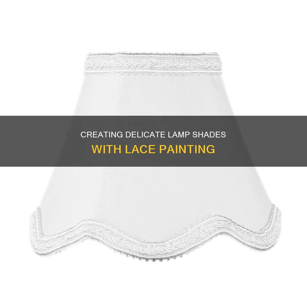 how to paint a lace design on lamp shades