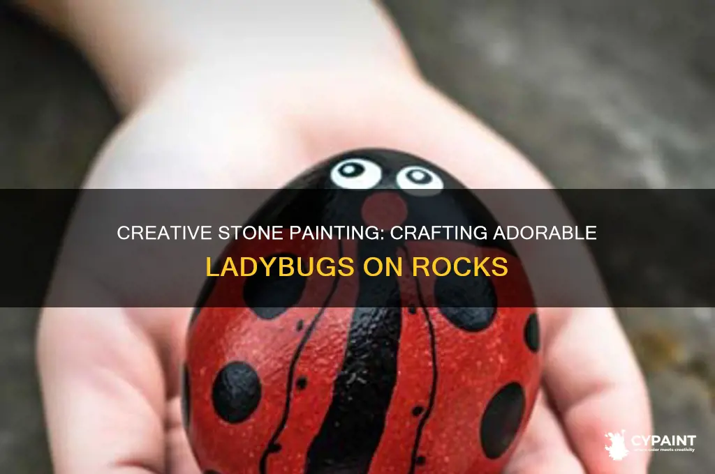 how to paint a lady bug on stones