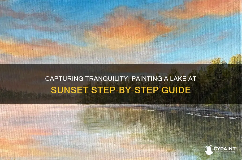 how to paint a lake at sunset